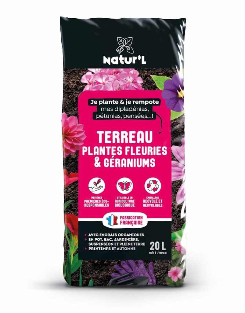 Terreau plantes fleuries & géraniums